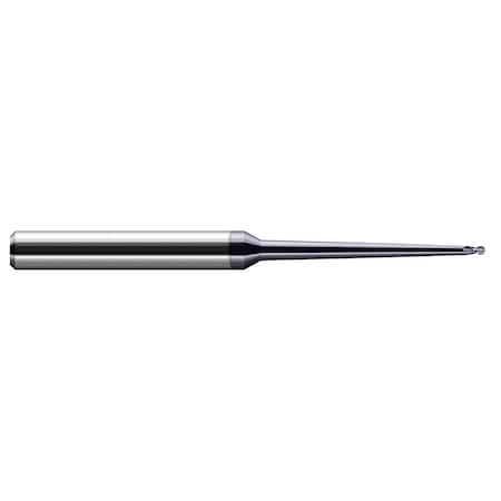 Miniature End Mill - 4 Flute - Ball 0.0620 (1/16) Cutter DIA X 0.0930 (3/32) Length Of Cut